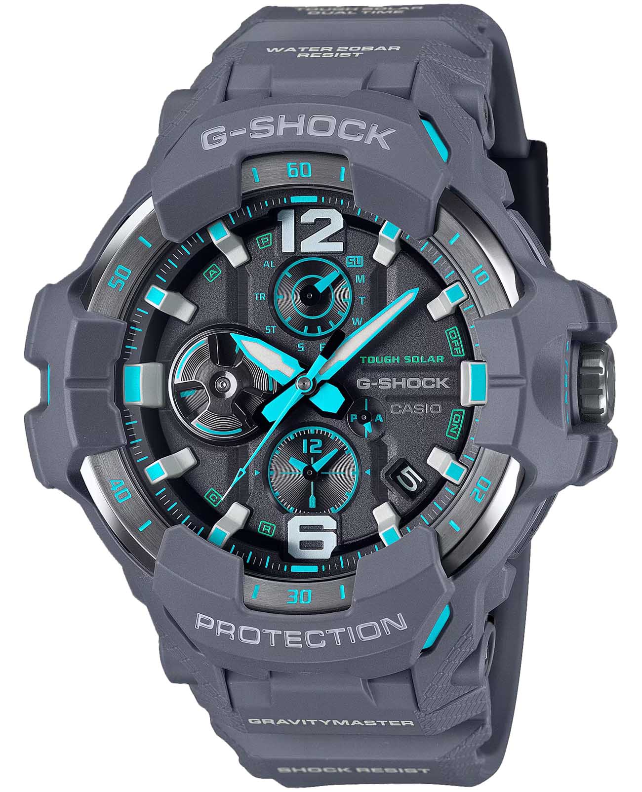Casio Casio G-Shock GR-B300-8A2DR (GR-B300-8A2)  GR-B300-8A2 электронные мужские часы черный циферблат, браслет полимер — вид спереди