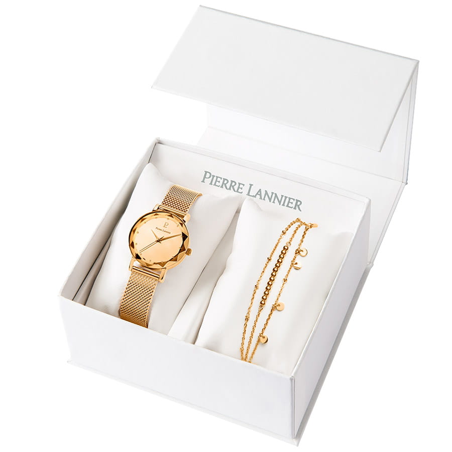 Pierre Lannier Pierre Lannier Multiples 357D548 женские часы золотой циферблат на запястье