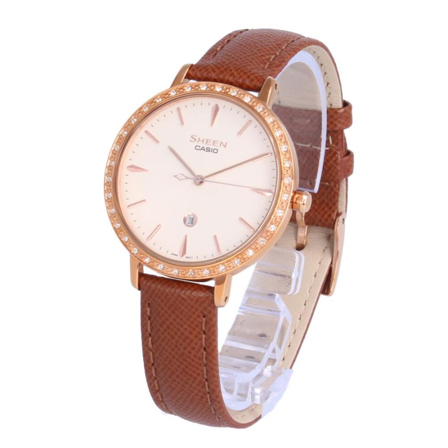 Casio Casio Sheen SHE-4535YGL-9A кварцевые женские часы часы крупный план шампань циферблата