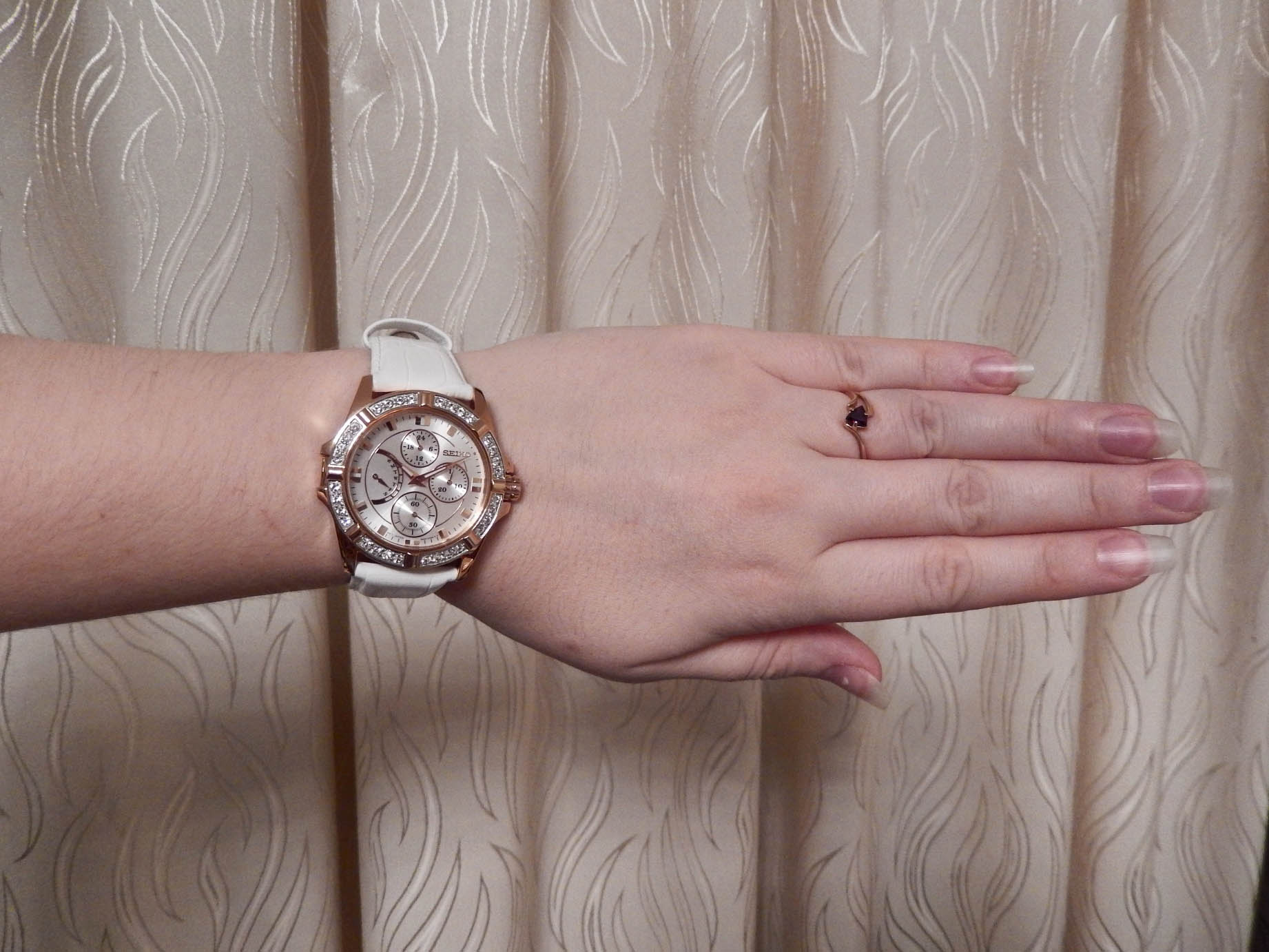 Seiko Seiko Lord srlz92p1 женские часы белый циферблат на запястье