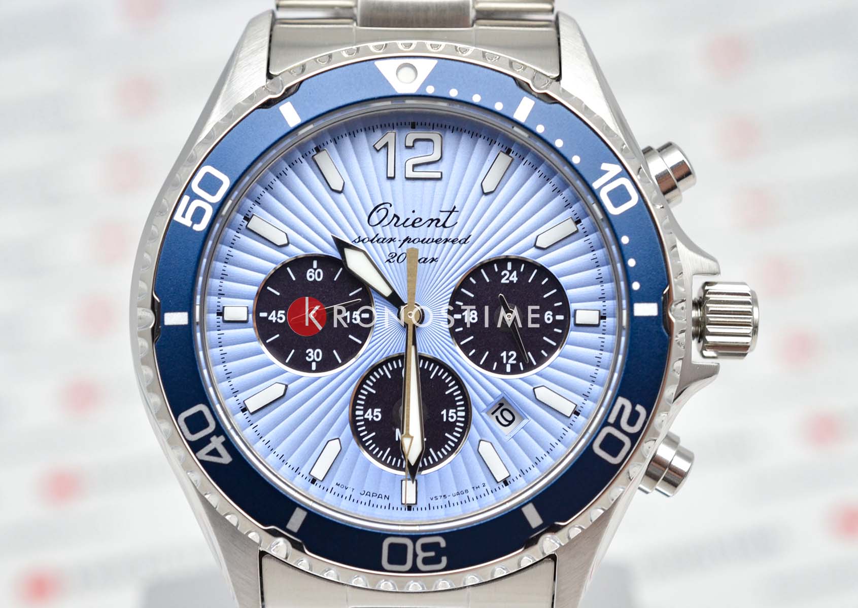 Orient Orient Chronograph Mako Kamasu RA-TX0210L (RN-TX0210L), chronograph япония мужские часы на браслете нержавеющая сталь боковой вид