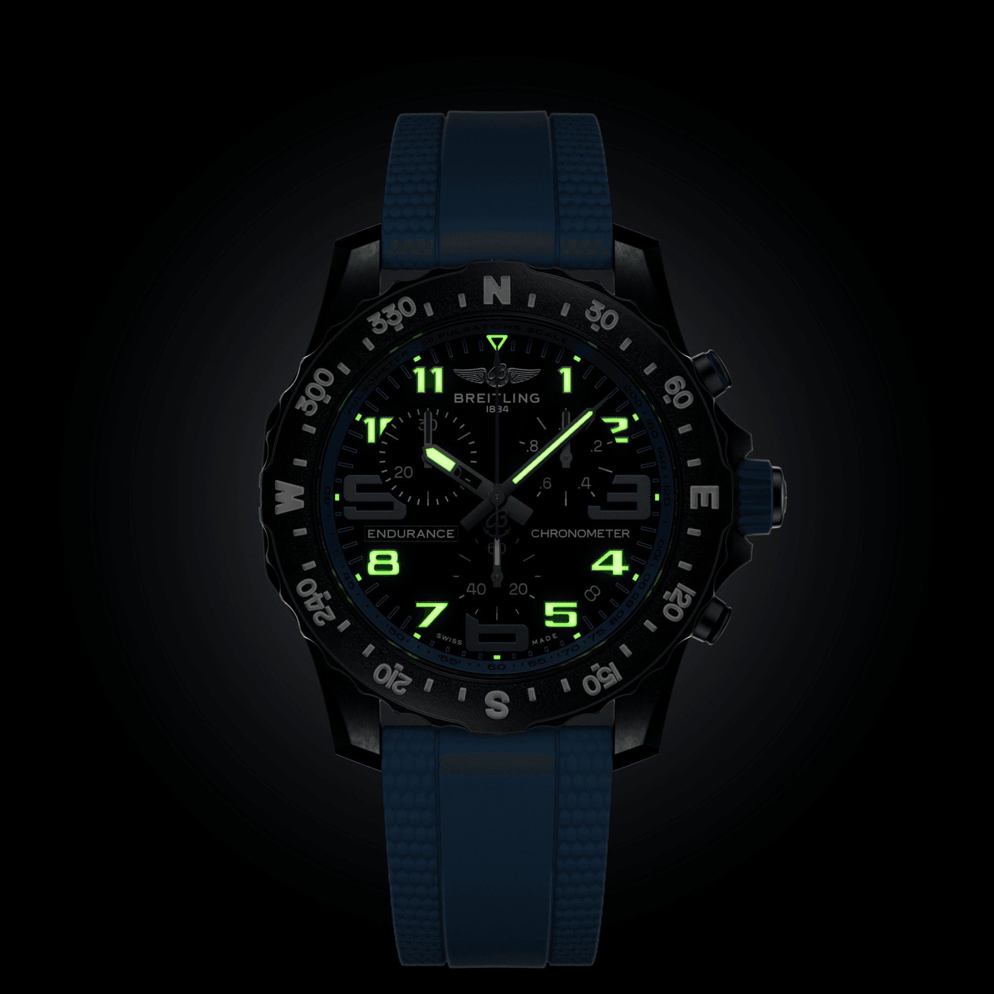 Breitling Breitling Endurance Pro 44 X82310281B1S2 кварцевые мужские часы часы крупный план черный циферблата