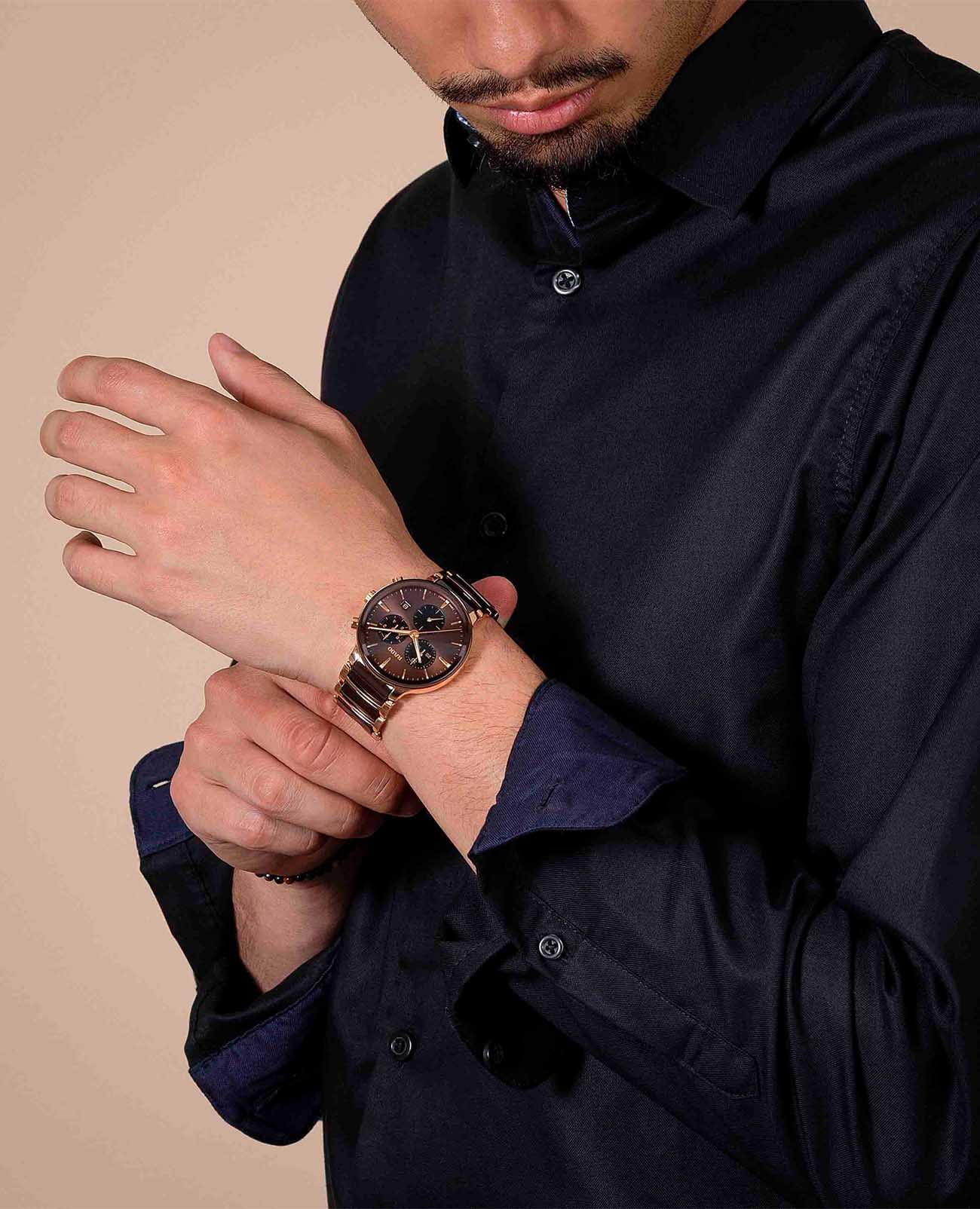 Rado Rado Centrix Chronograph R30212302 мужские часы коричневый циферблат на запястье