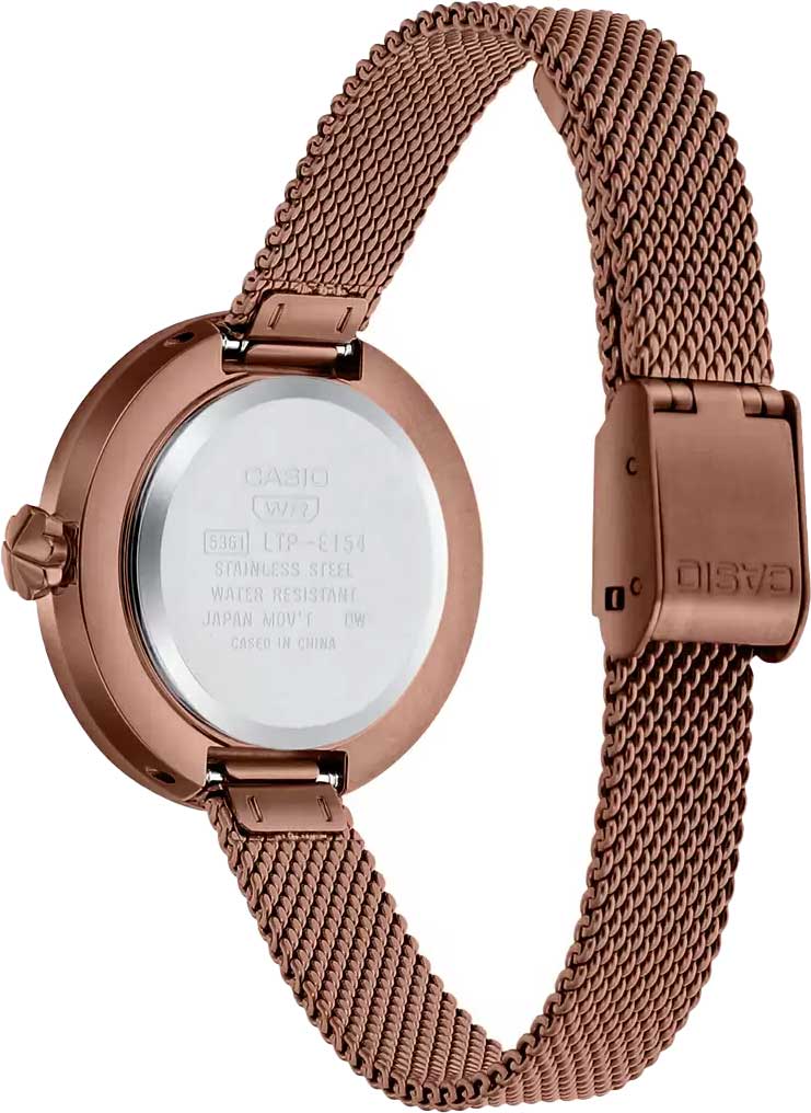 Casio Casio Collection LTP-E154MR-1A, mtp япония женские часы на браслете сталь с ip покрытием боковой вид