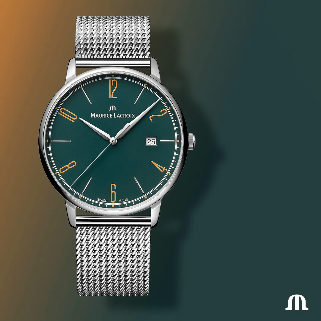 Maurice Lacroix Maurice Lacroix Eliros Date EL1118-SS006-620-1 , наручные мужские часы фото под углом