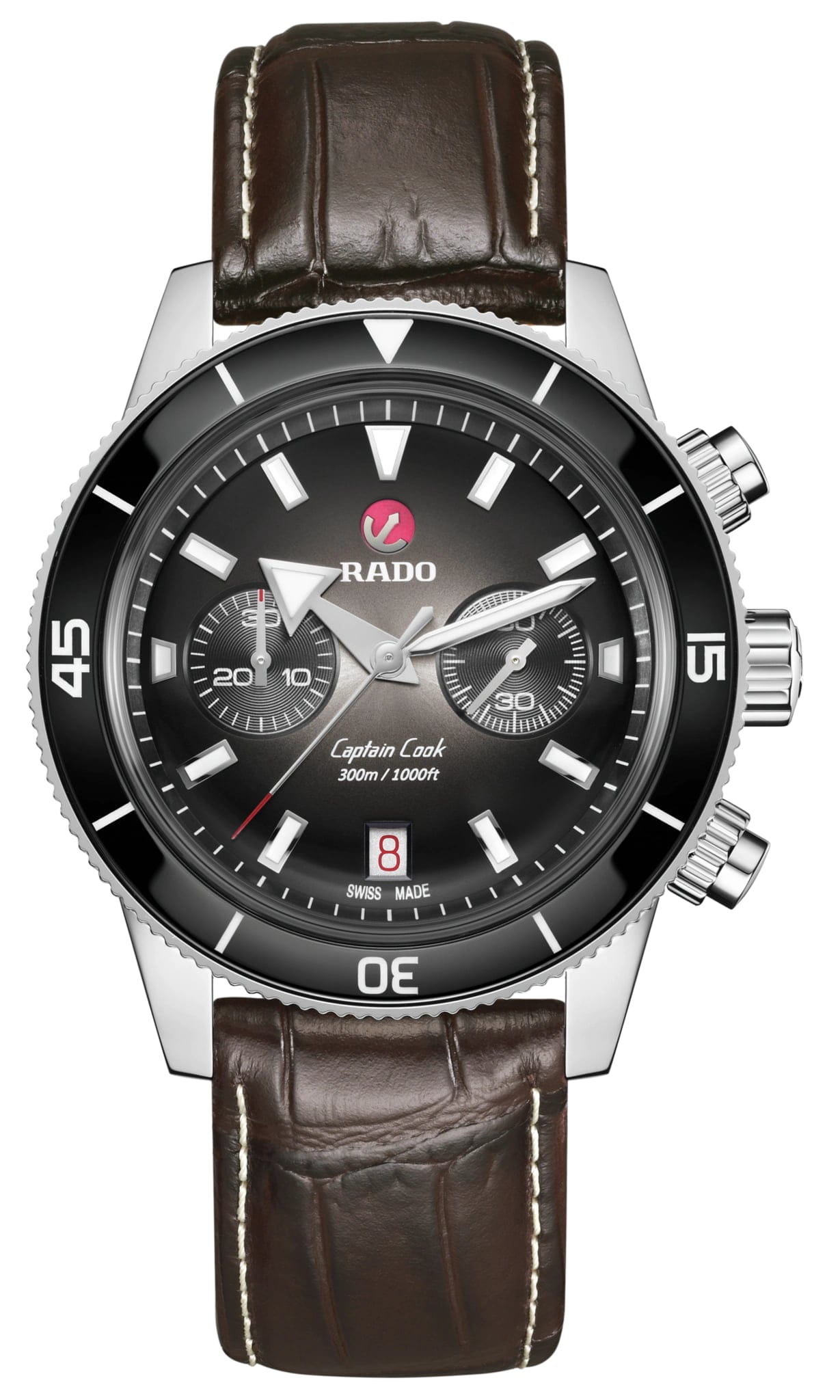 Rado Rado Captain Cook Automatic Chronograph R32145158 мужские часы черный циферблат на запястье