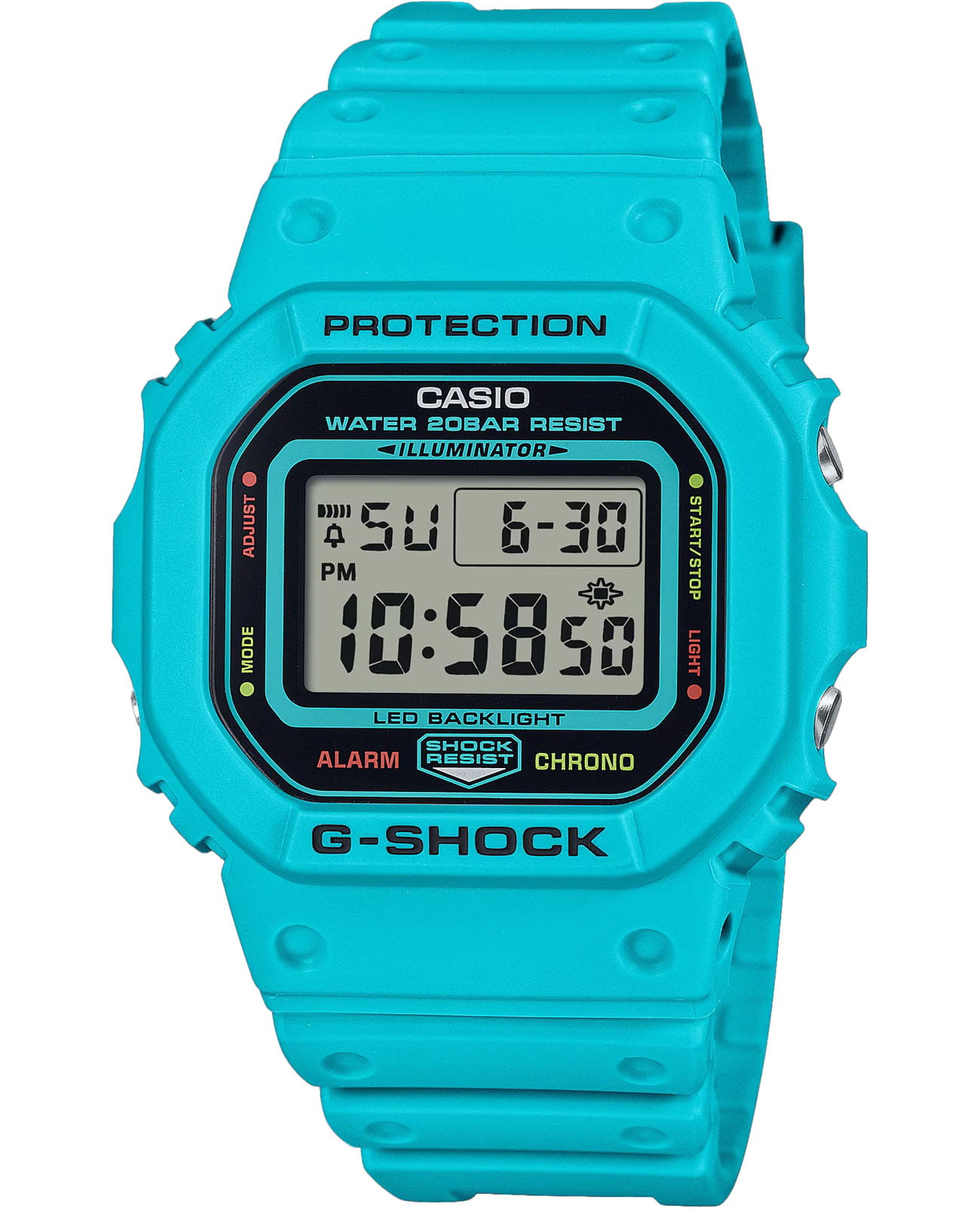 Casio Casio G-Shock DW-5600EP-2 DW-5600 DW-5600EP-2 электронные мужские часы серый циферблат, браслет пластик — вид спереди
