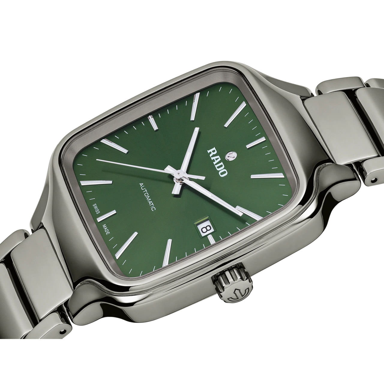 Rado Rado True Square Automatic R27077312, true square швейцария мужские часы на браслете титан + высокотехнологичная плазменная керамика боковой вид