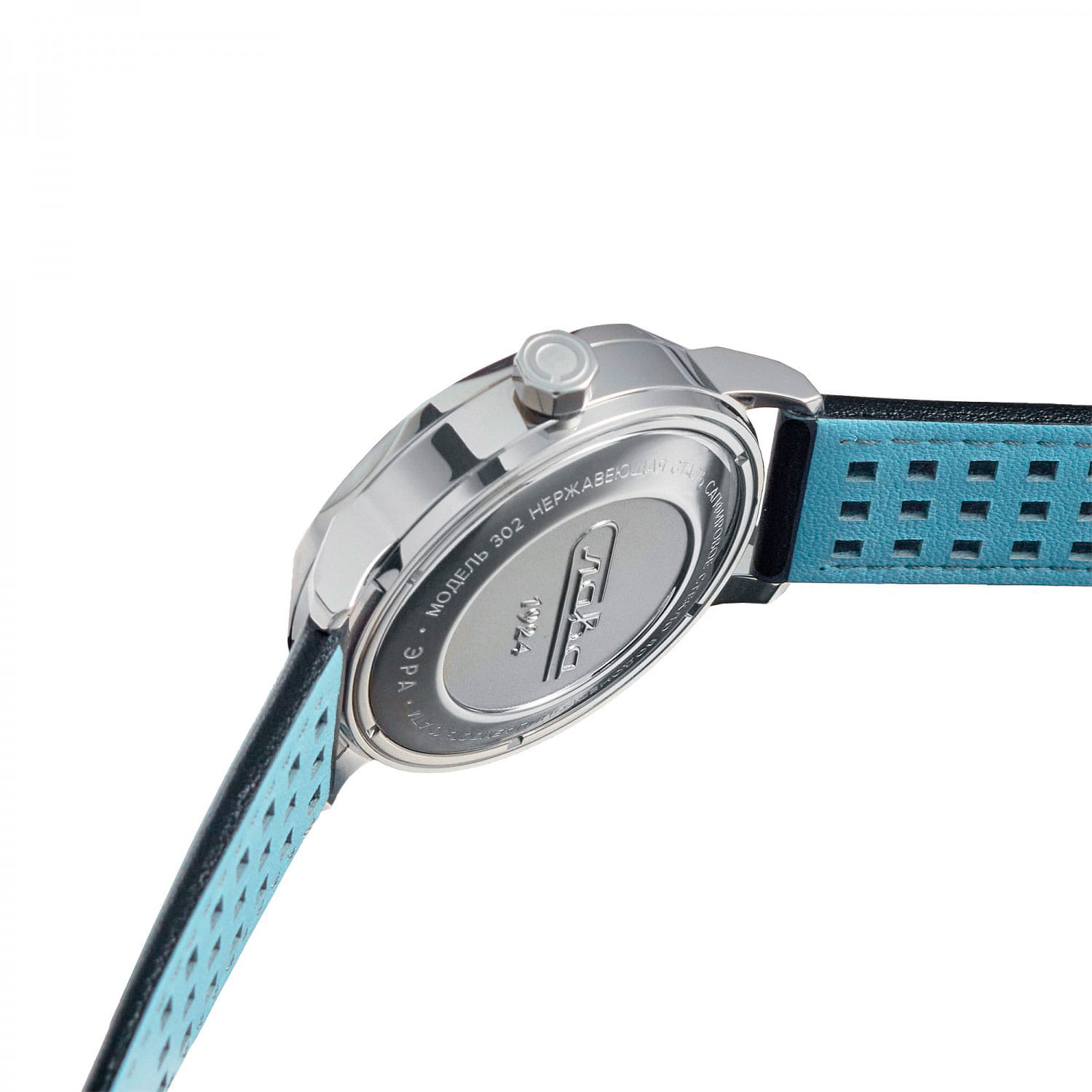 Слава Слава Эра 3020692/300-8205 механические мужские часы часы крупный план синий циферблата