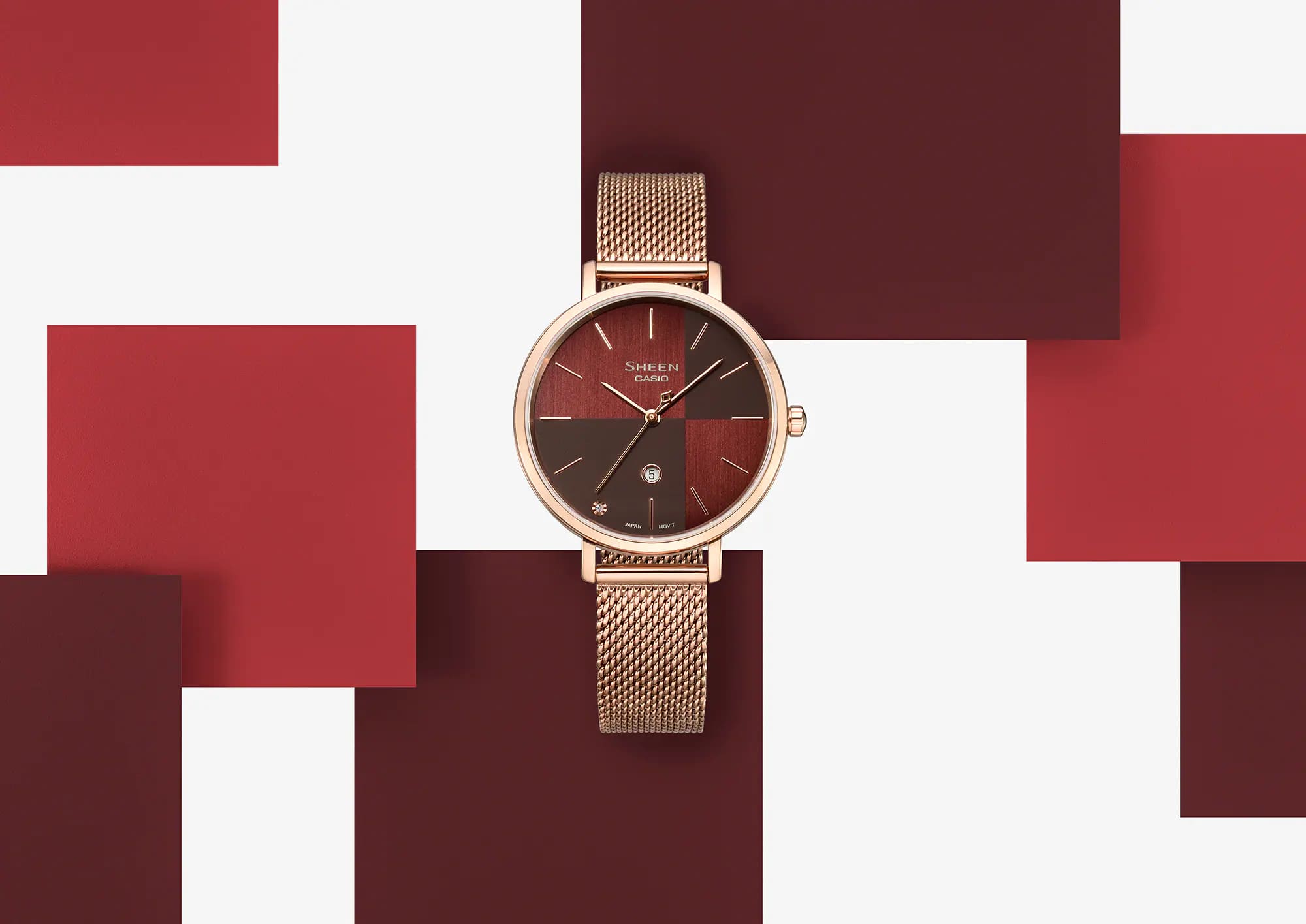 Casio Casio Sheen SHE-4547PGM-5A , наручные женские часы фото под углом