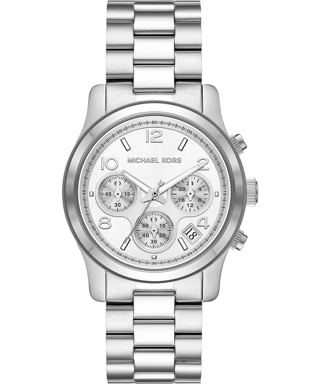 Michael Kors Michael Kors Runway MK7325  MK7325 кварцевые женские часы золотой циферблат, браслет нержавеющая сталь — вид спереди
