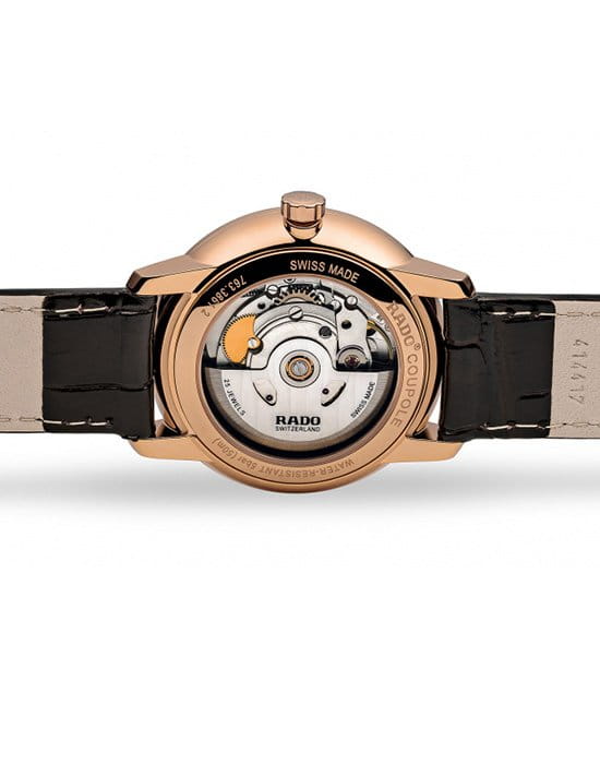 Rado Rado Coupole Classic Automatic Diamonds R22861765, coupole швейцария мужские часы на браслете кожаный боковой вид