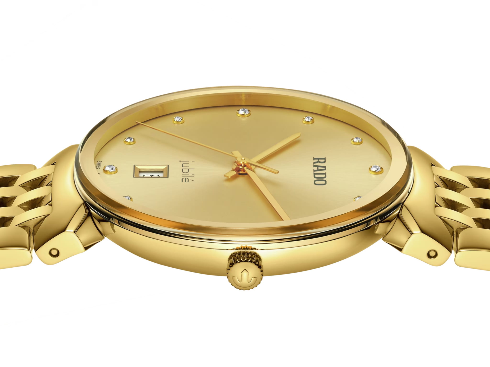 Rado Rado Florence Diamonds R48914713, florence швейцария мужские часы на браслете нержавеющая сталь с pvd-покрытием боковой вид