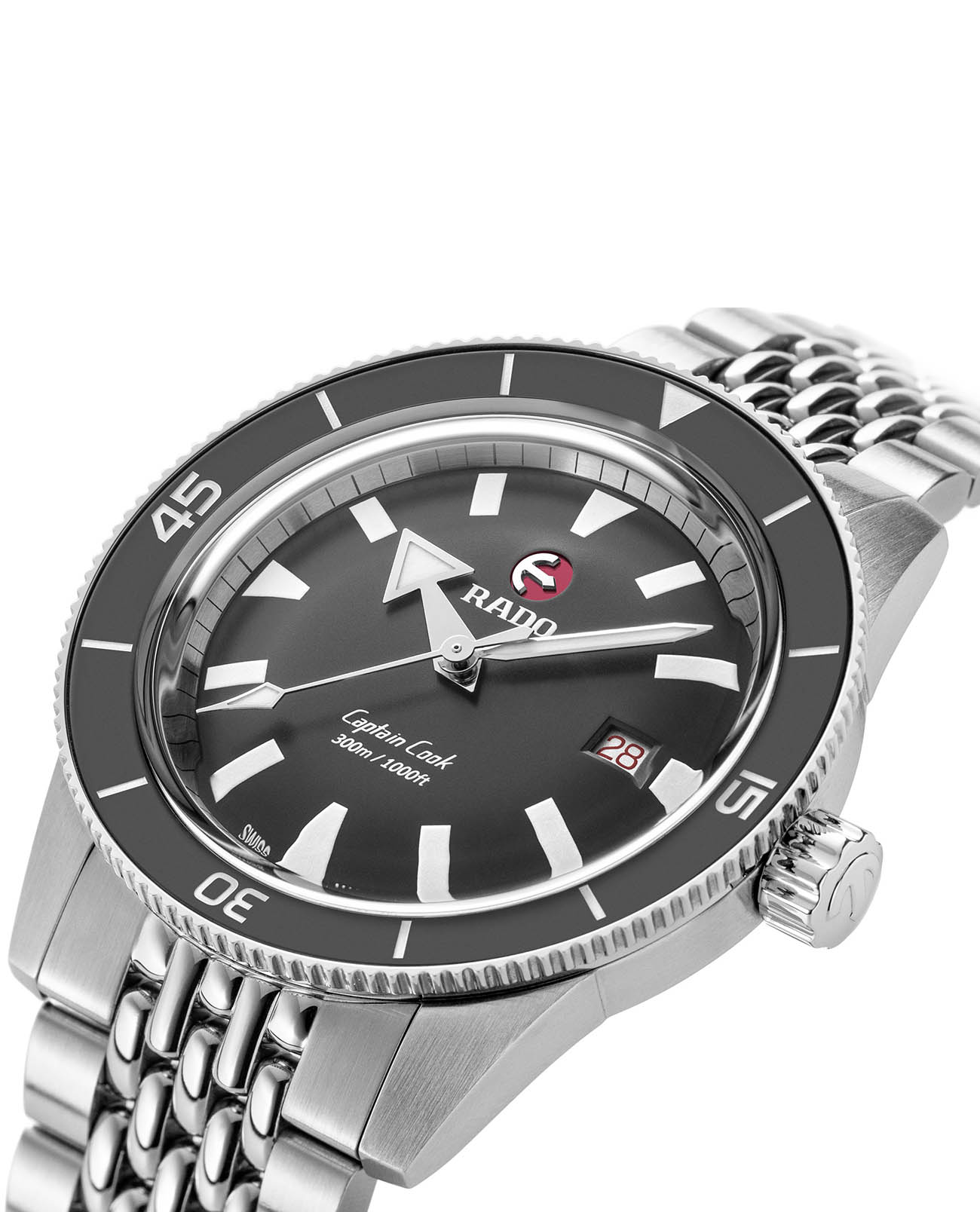 Оригинальные часы Rado Rado Captain Cook Automatic R32105103 механические калибр механизма eta c07.611 общий вид