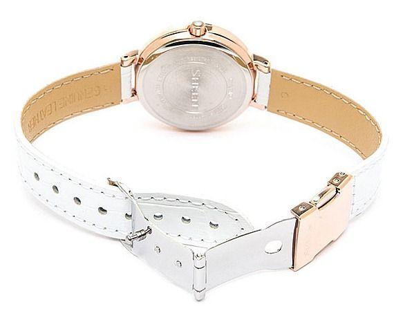 Casio Casio Sheen SHE-3034GL-7A, sheen япония женские часы на браслете кожа + текстиль боковой вид