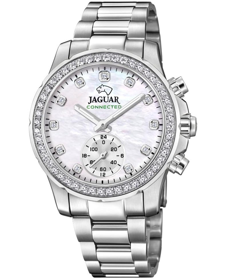 Jaguar Jaguar Connected Lady J980/1  J980/1 кварцевые женские часы перламутровый циферблат, браслет нержавеющая сталь — вид спереди
