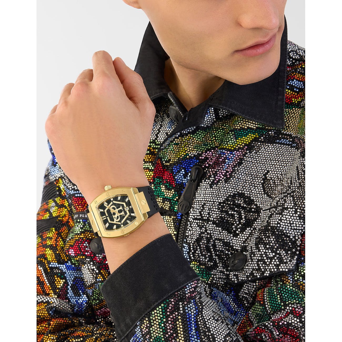 Оригинальные часы Philipp Plein Philipp Plein The Hexagon Phantom PWPUA0424 кварцевые калибр механизма  общий вид
