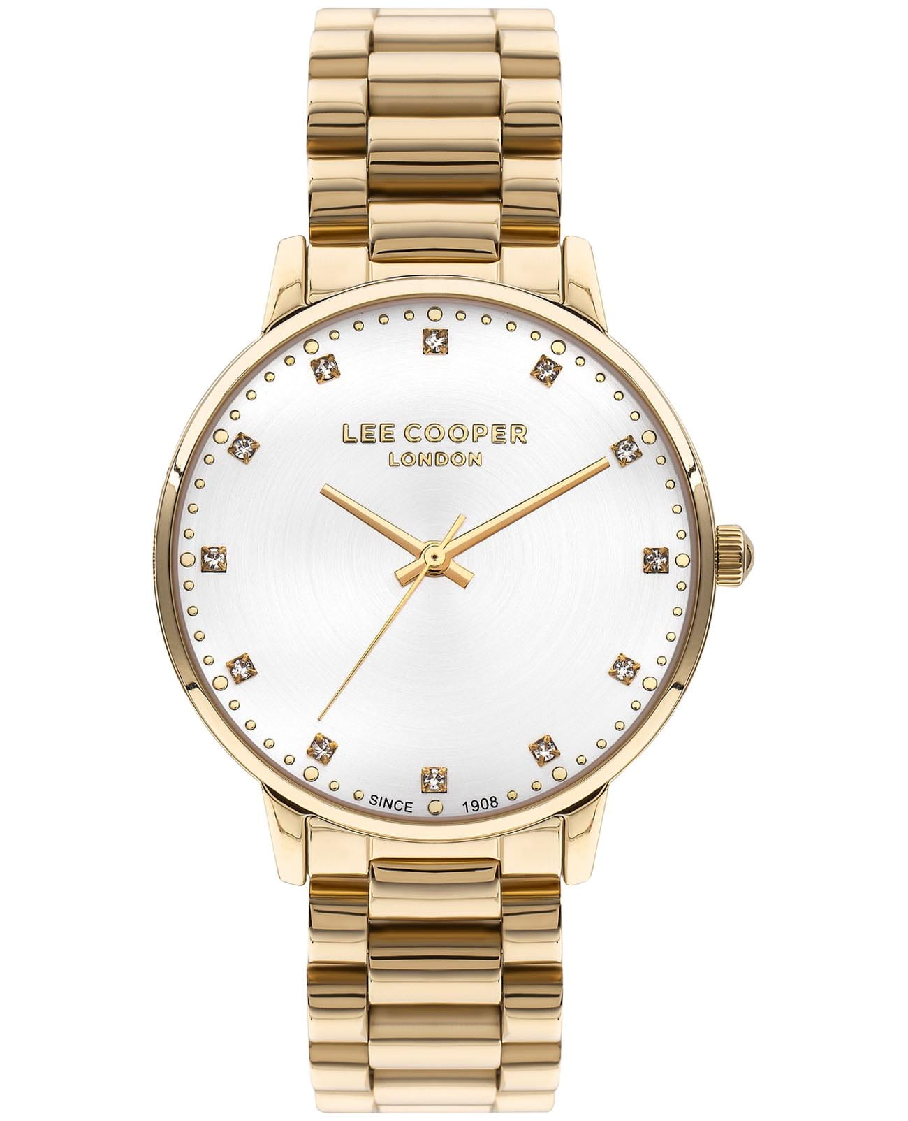 Lee Cooper Lee Cooper LC07548.130  LC07548.130 кварцевые женские часы серебристый циферблат, браслет нержавеющая сталь с ip-покрытием — вид спереди