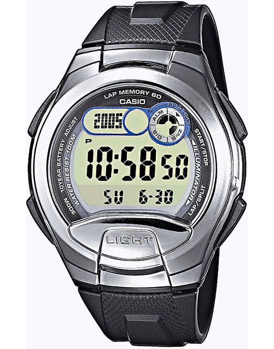 Casio Casio Collection W-752-1A  W-752-1A кварцевые мужские часы серый циферблат, браслет пластик — вид спереди