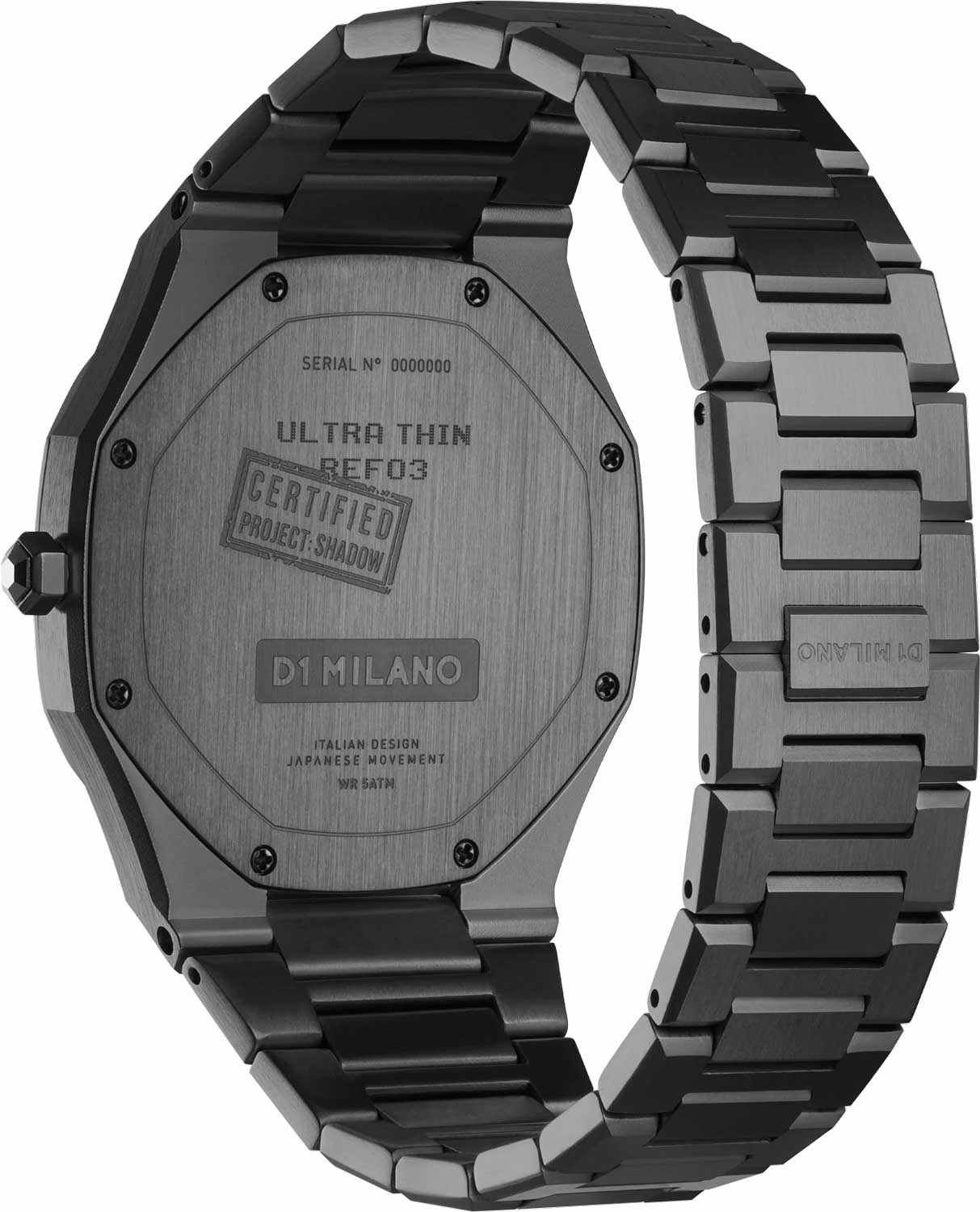 D1 Milano D1 Milano Ultra Thin UTBJSH  — детали корпуса и нержавеющая сталь с pvd-покрытием
