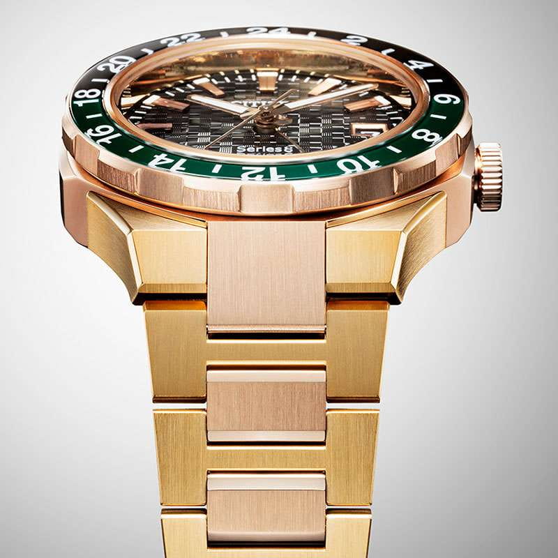 Citizen Citizen Series 8 NB6033-51E механические мужские часы часы крупный план черный циферблата