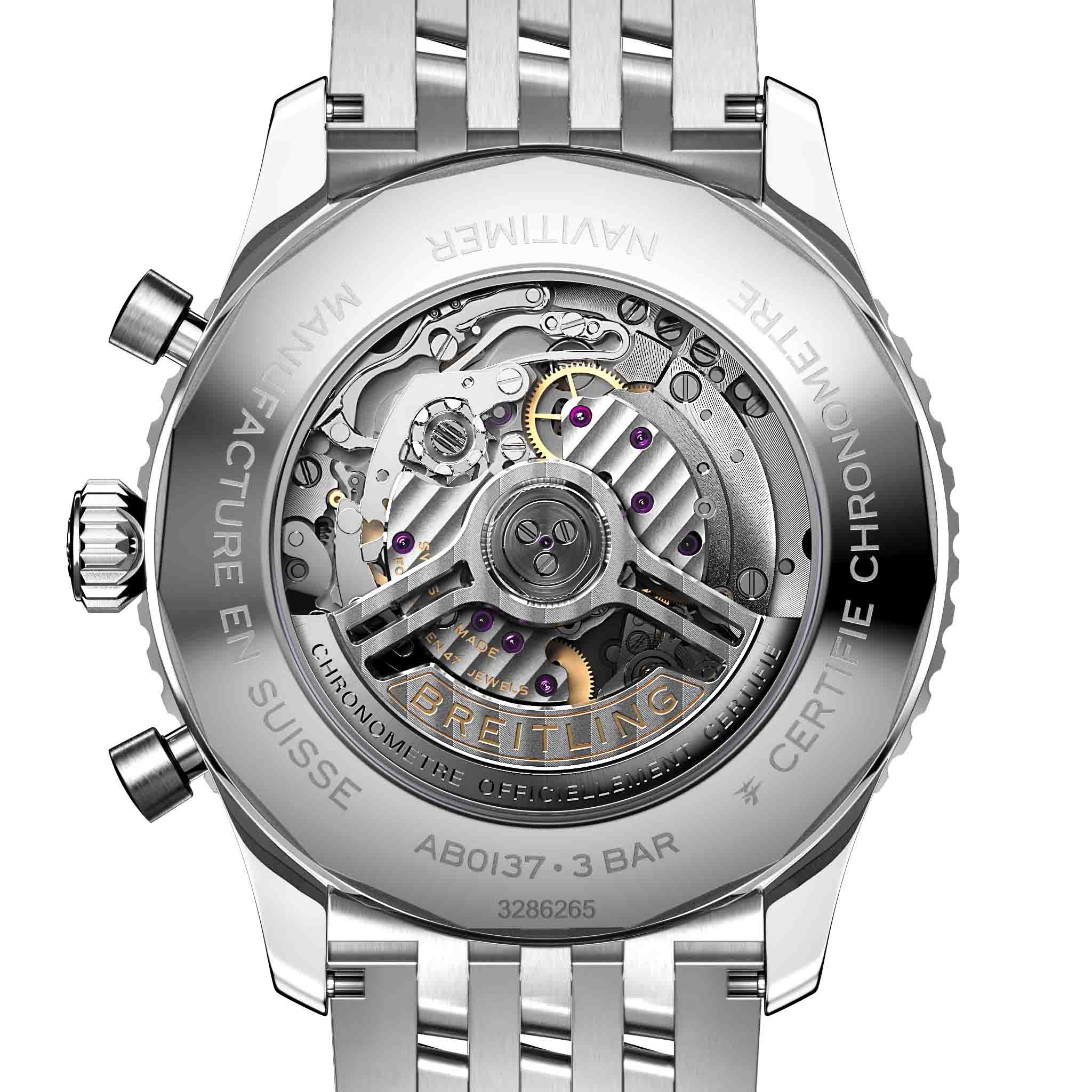 Breitling Breitling Navitimer B01 Chronograph 46 AB0137241L1A1 , наручные мужские часы фото под углом
