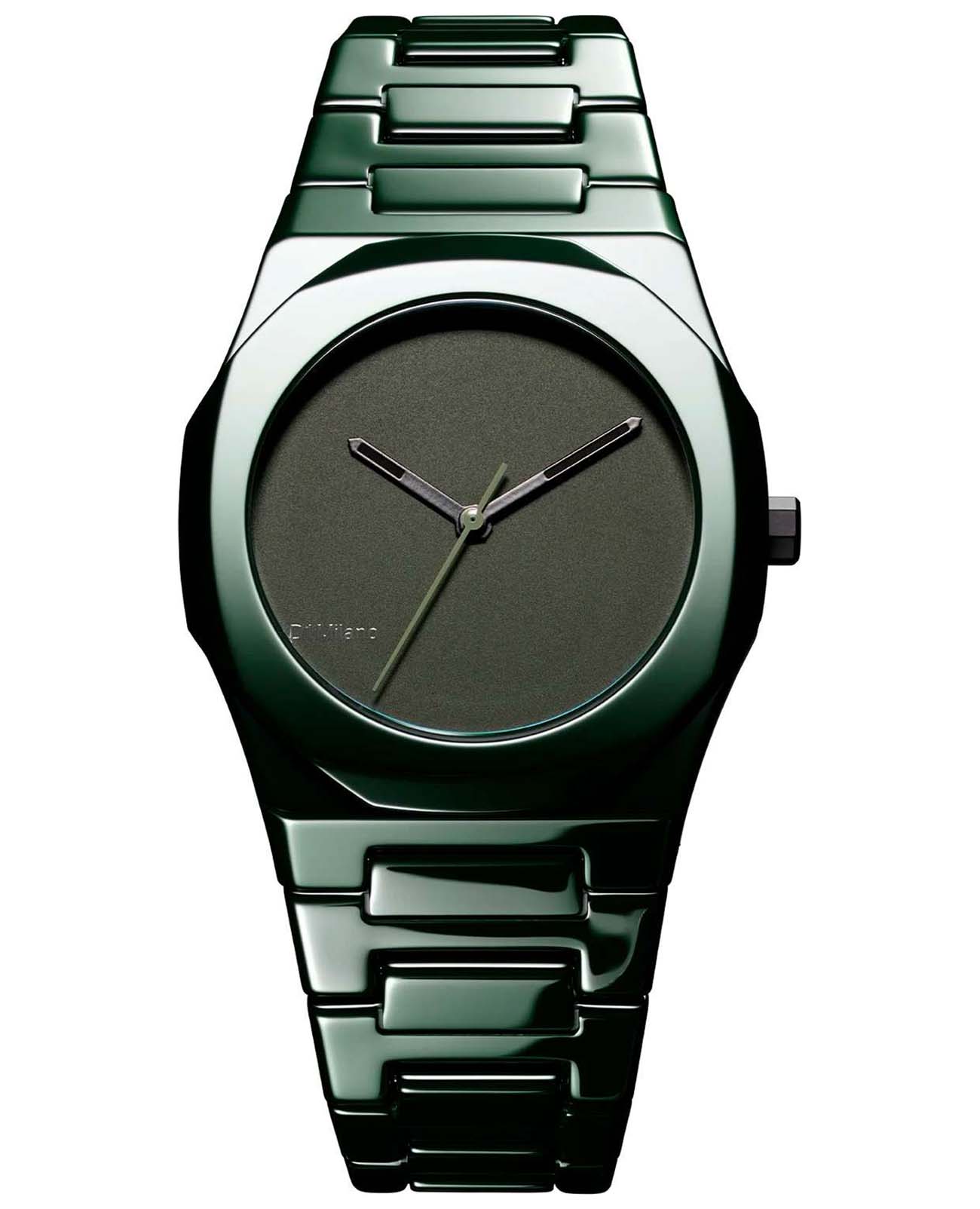 D1 Milano D1 Milano Ceramic CEBU04  CEBU04 кварцевые мужские часы зеленый циферблат, браслет керамика — вид спереди