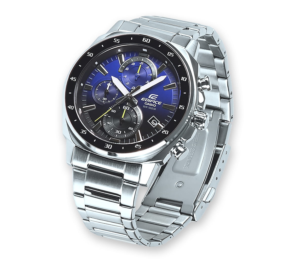 Casio Casio Edifice EFV-600D-2AVUDF (EFV-600D-2A) мужские часы синий циферблат на запястье