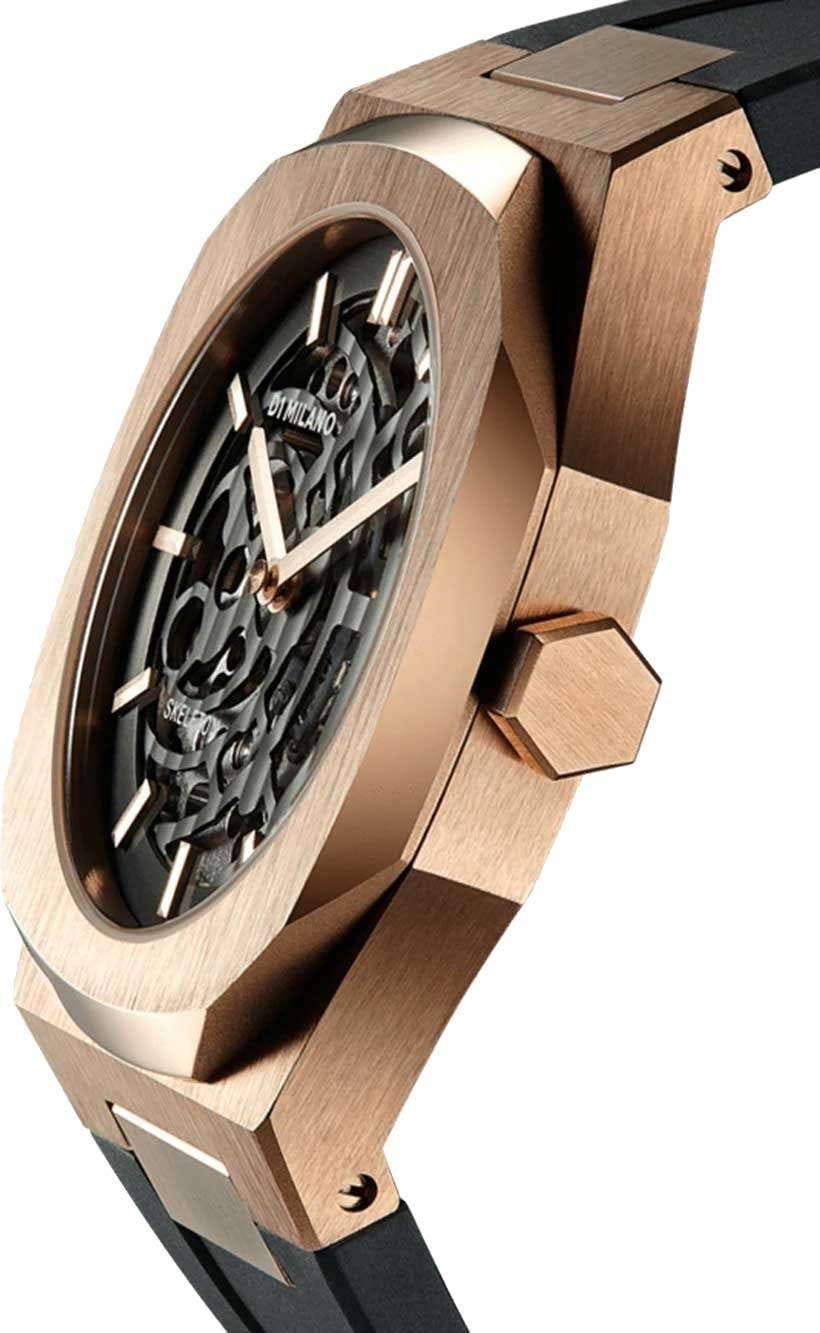 D1 Milano D1 Milano Skeleton SKRJ03,  италия мужские часы на браслете каучук боковой вид