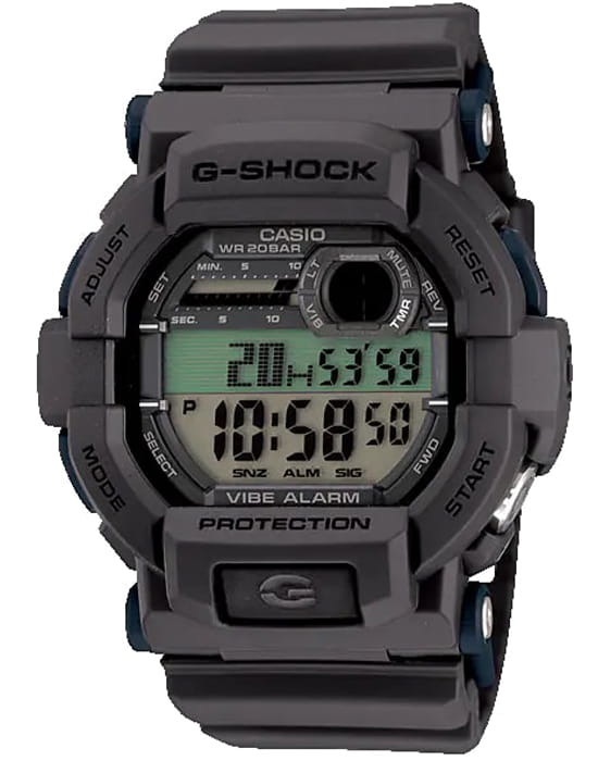 Casio Casio G-Shock GD-350-8DR (GD-350-8)  GD-350-8DR электронные мужские часы серый циферблат, браслет пластик — вид спереди