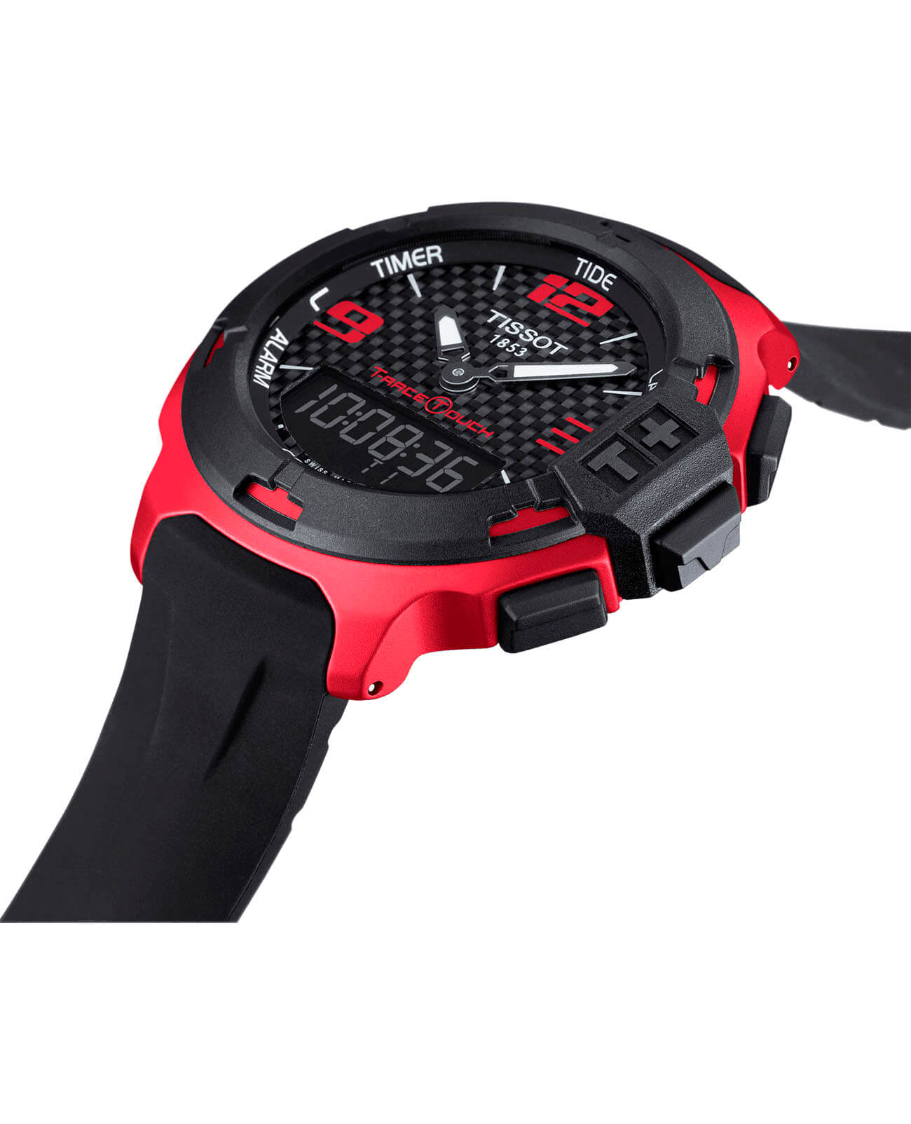 Tissot Tissot T-Race Touch Aluminium T081.420.97.207.00, t-sport швейцария мужские часы на браслете силикон боковой вид