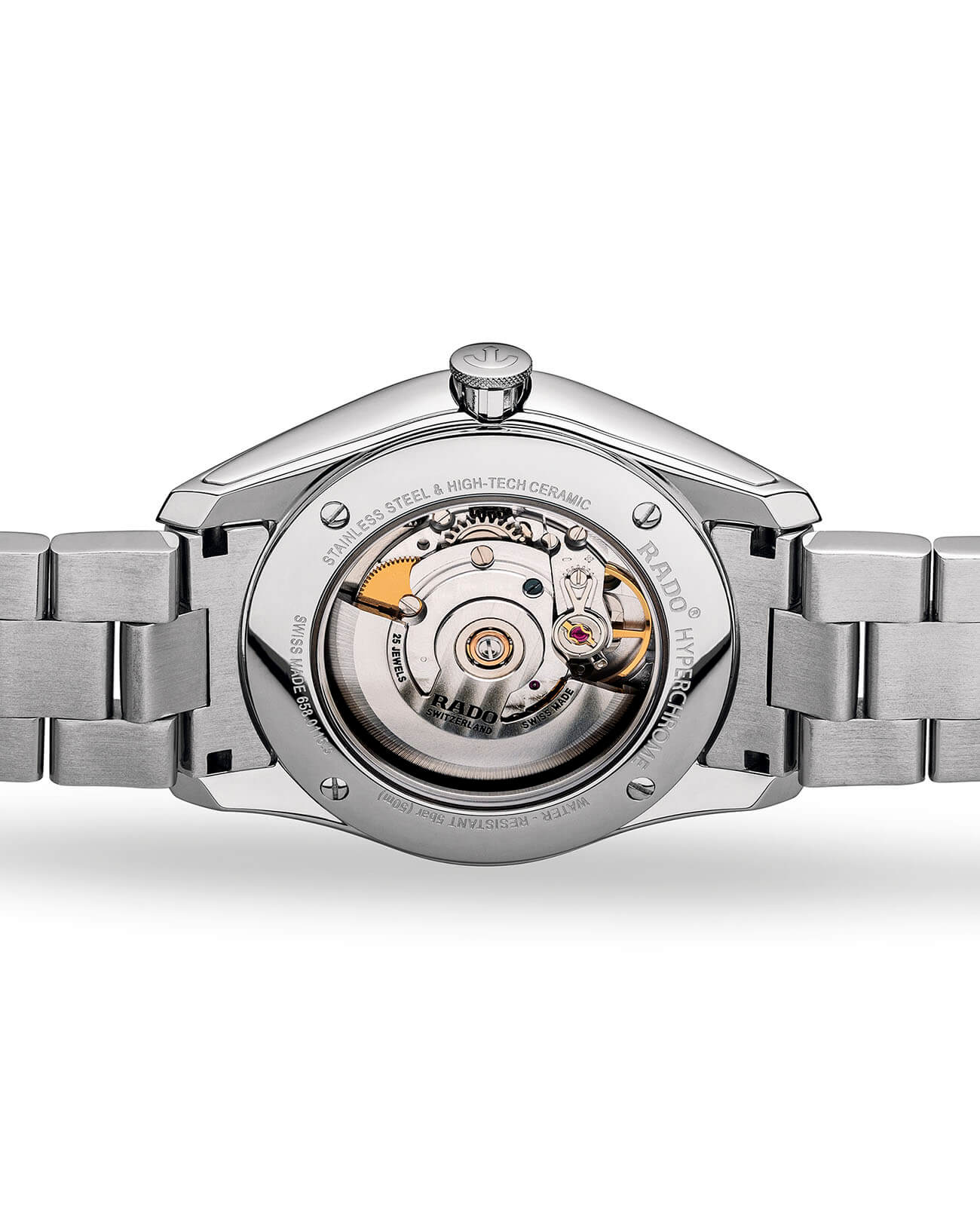 Rado Rado Hyperchrome Automatic R32115213, hyperchrome швейцария мужские часы на браслете нержавеющая сталь боковой вид