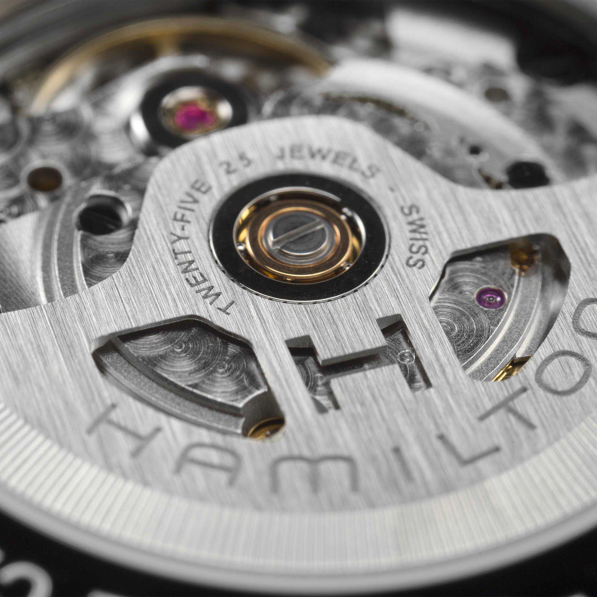 Hamilton Hamilton American Classic Spirit of Liberty Auto H42415591 механические мужские часы часы крупный план антрацитовый циферблата