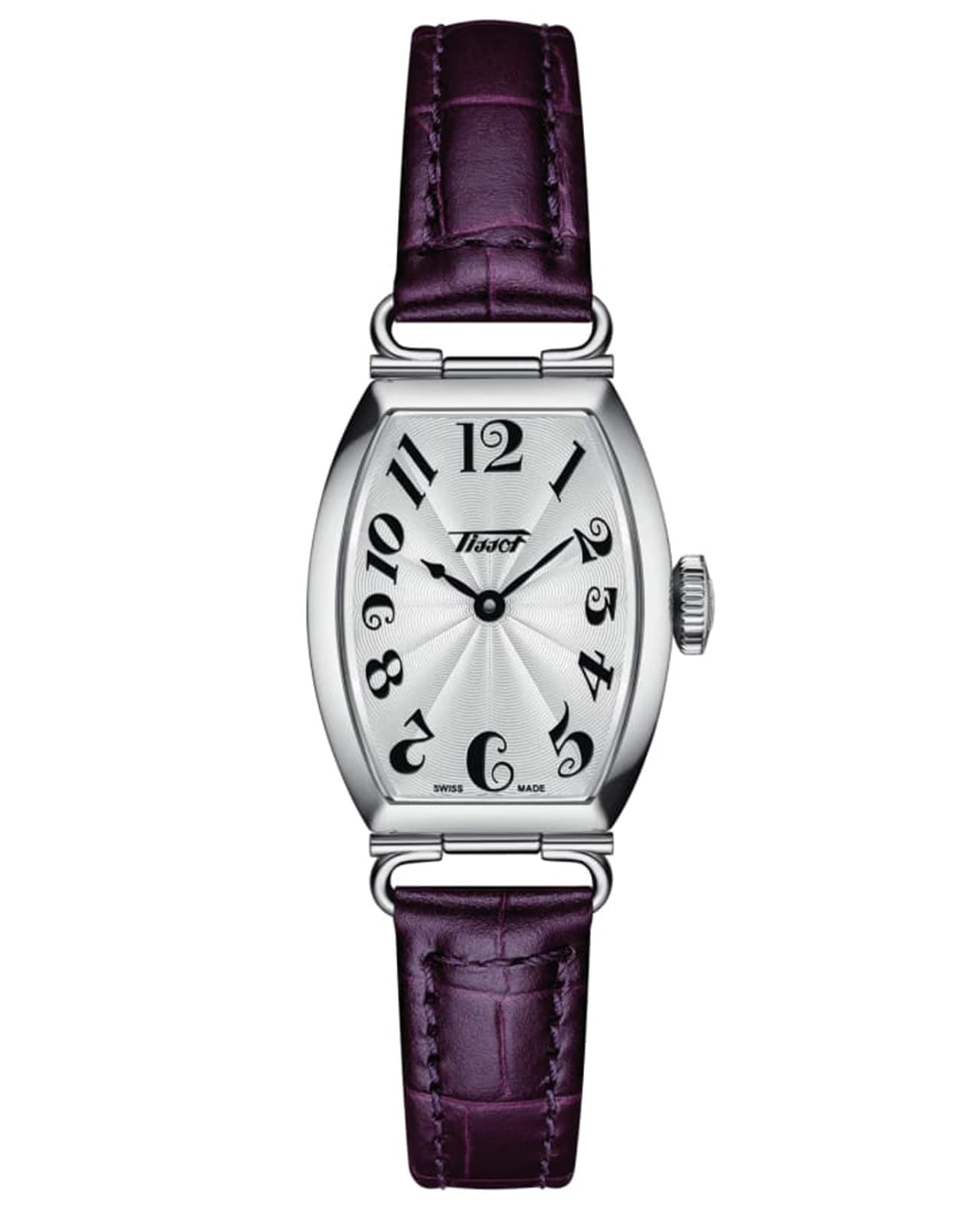 Tissot Tissot Heritage Porto Small Lady T128.109.16.032.00  T1281091603200 кварцевые женские часы перламутровый циферблат, браслет кожаный — вид спереди