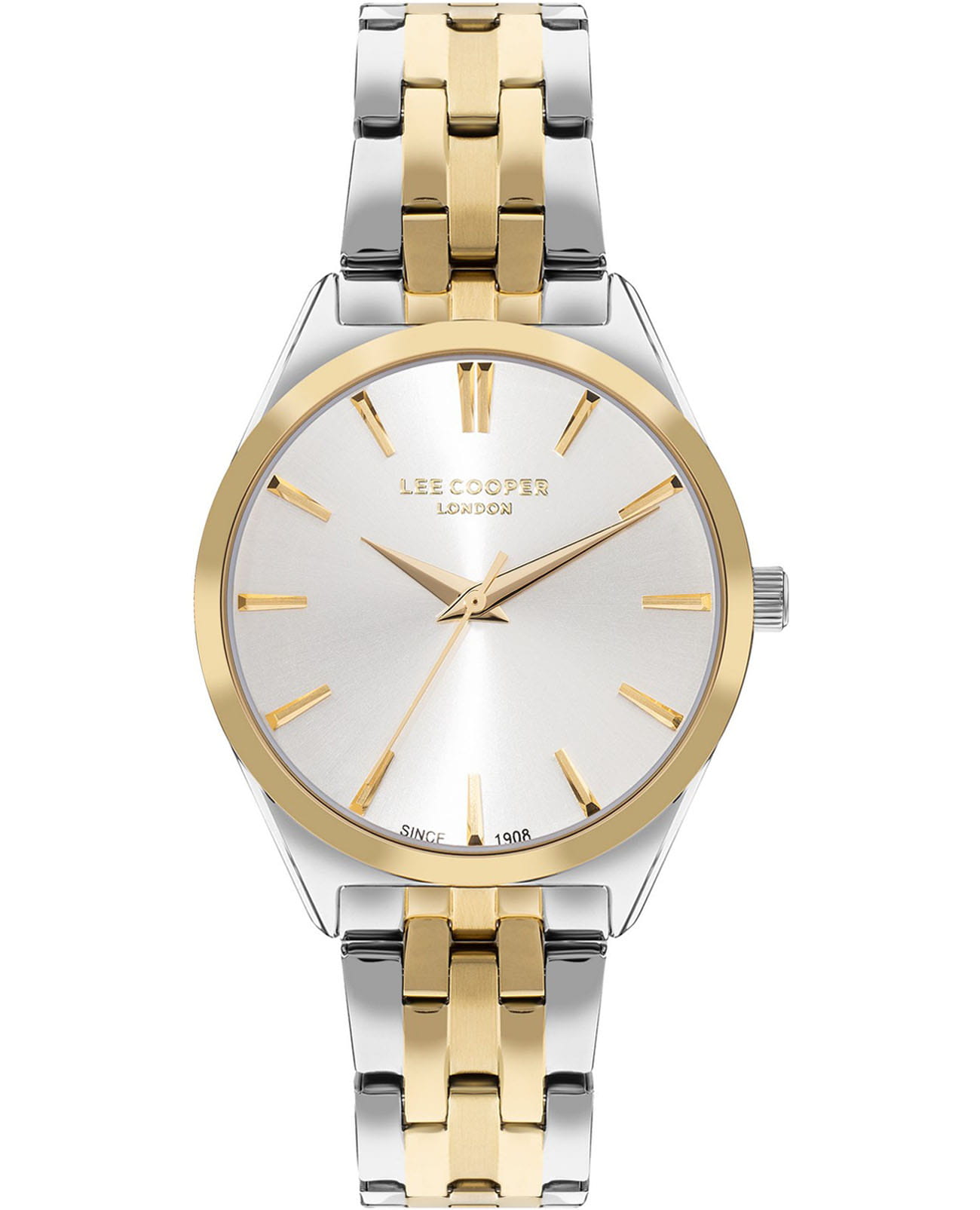 Lee Cooper Lee Cooper LC07833.230  LC07833.230 кварцевые женские часы серебристый циферблат, браслет нержавеющая сталь с ip-покрытием — вид спереди