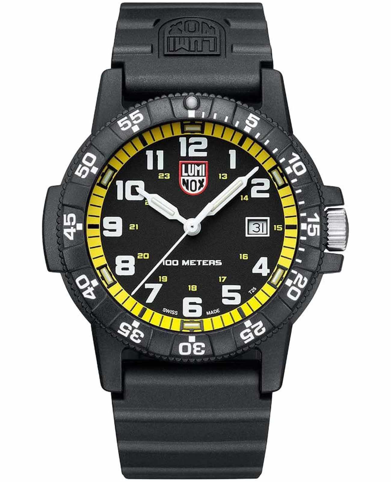 Luminox Luminox Leatherback Sea Turtle XS.0325  XS.0325 кварцевые мужские часы черный циферблат, браслет полиуретан — вид спереди