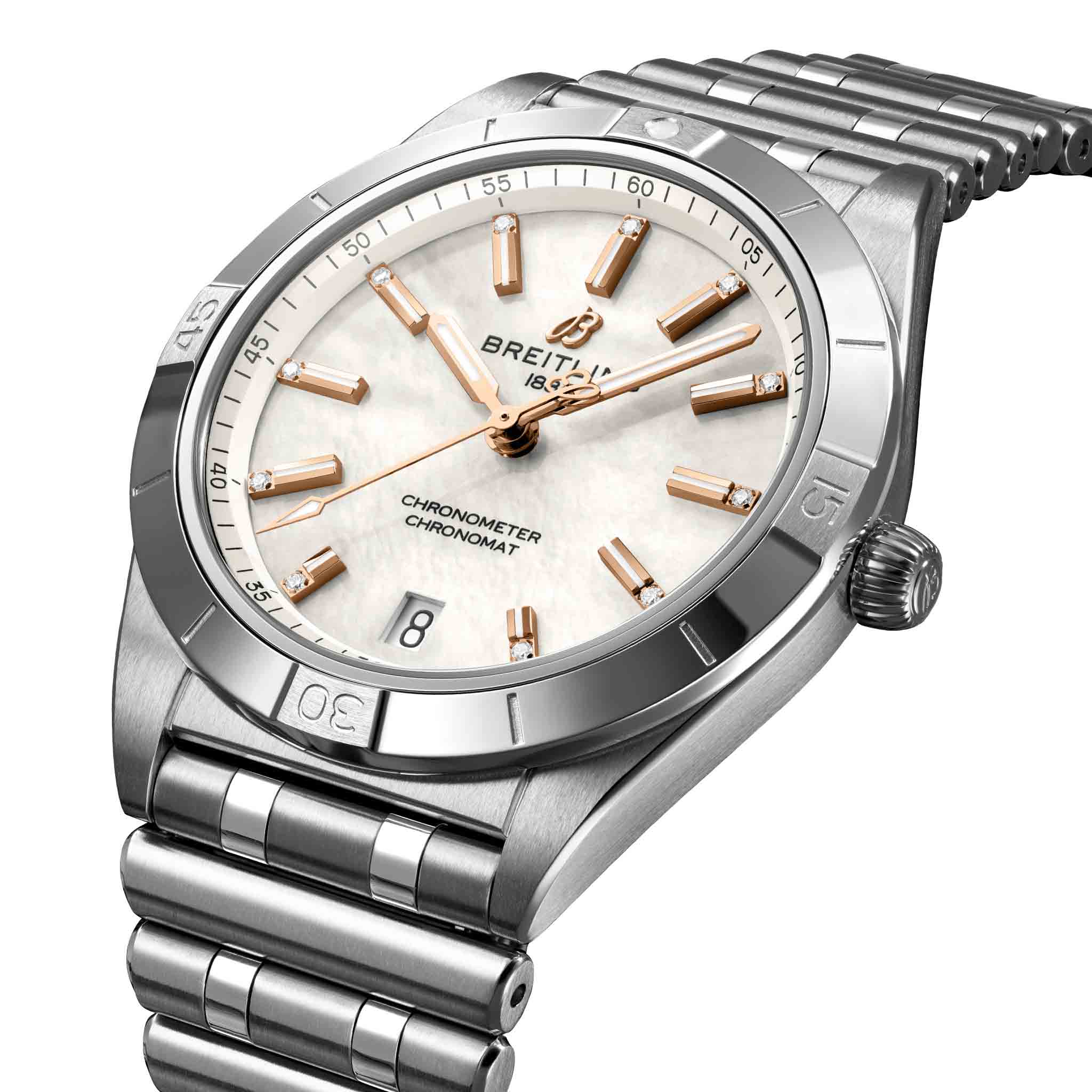 Breitling Breitling Chronomat Automatic 36 A10380101A4A1 женские часы перламутровый циферблат на запястье