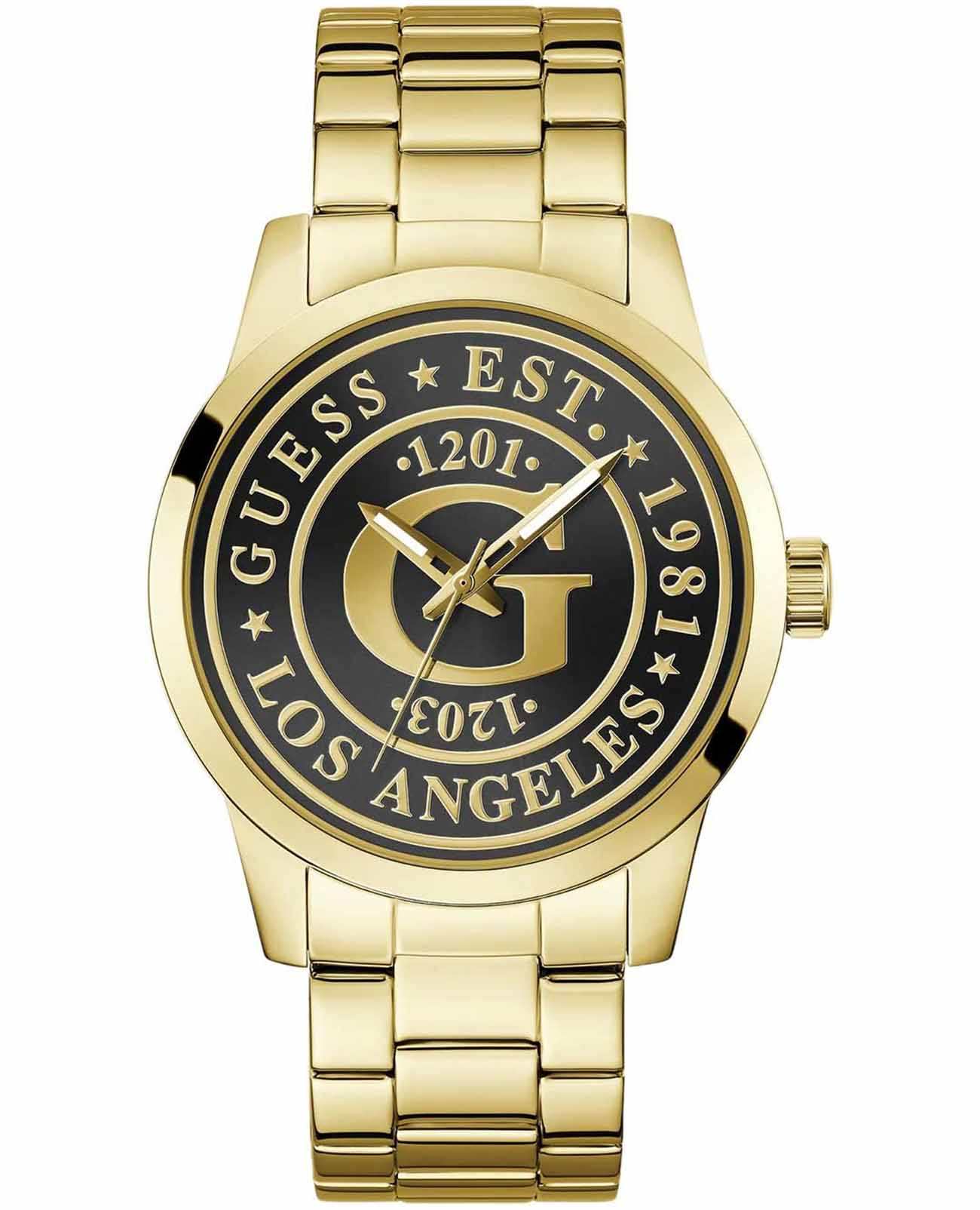 Guess Guess Trend Collegiate G GW0888G2  GW0888G2 кварцевые мужские часы  циферблат, браслет нержавеющая сталь с ip-покрытием — вид спереди