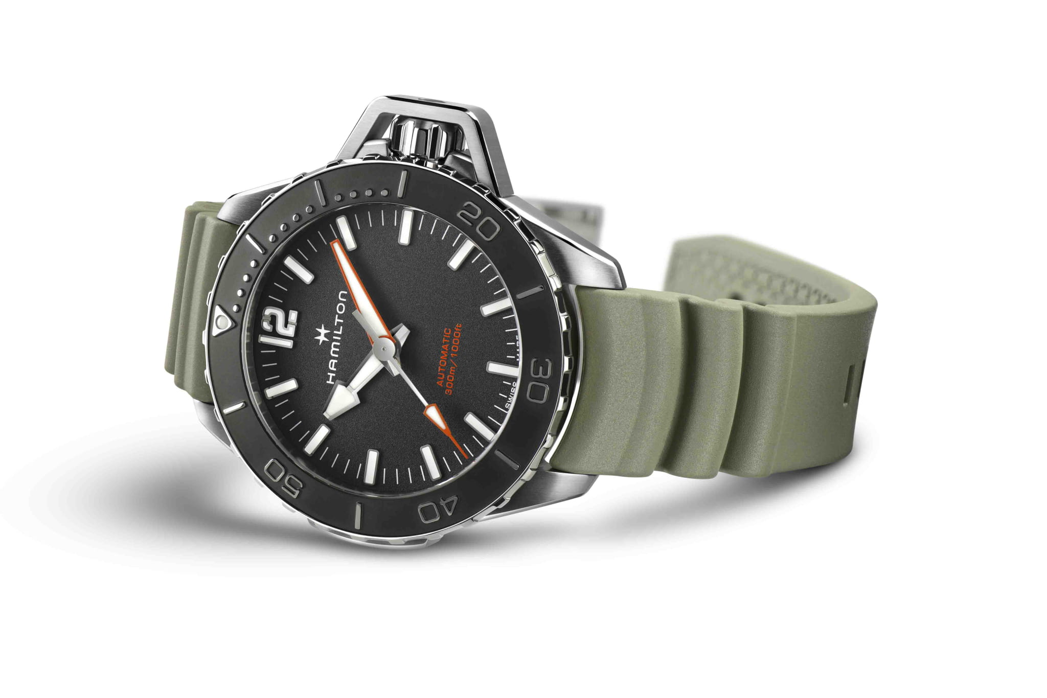 Hamilton Hamilton Khaki Navy Frogman Auto H77825331 швейцария наручные мужские часы заводная головка с логотипом Hamilton