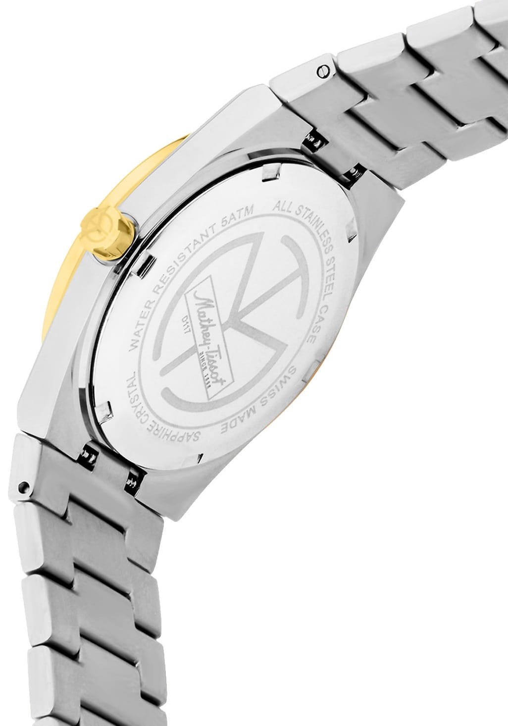 Mathey-Tissot Mathey-Tissot Zoltan D117BBU,  швейцария женские часы на браслете нержавеющая сталь с pvd-покрытием боковой вид