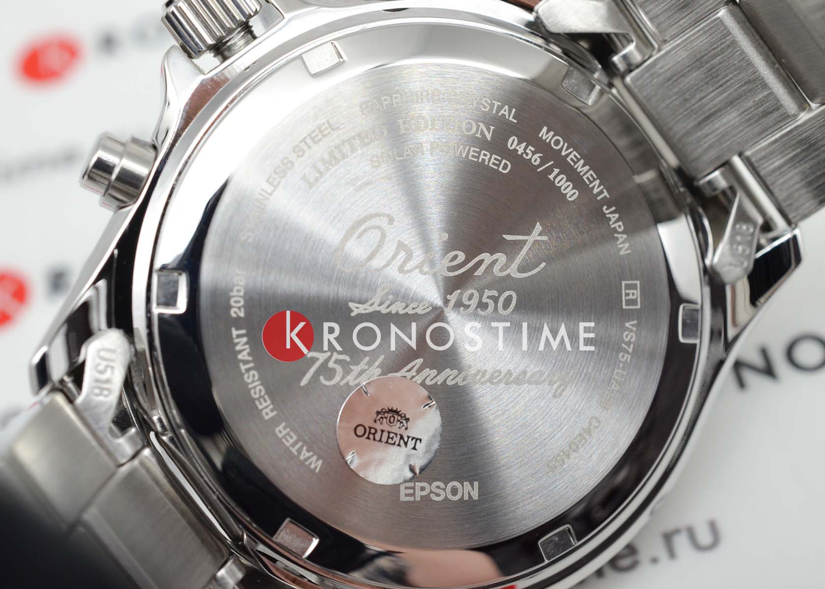 Orient Orient Chronograph Mako Kamasu RA-TX0210L (RN-TX0210L)  - задняя крышка сталь металл корпуса, япония часы