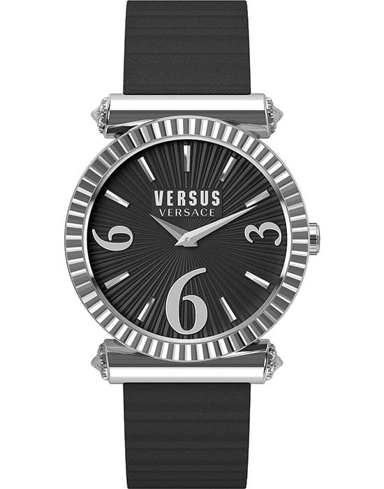 Versus Versace VSP1V0219  VSP1V0219 кварцевые женские часы черный циферблат, браслет кожаный — вид спереди