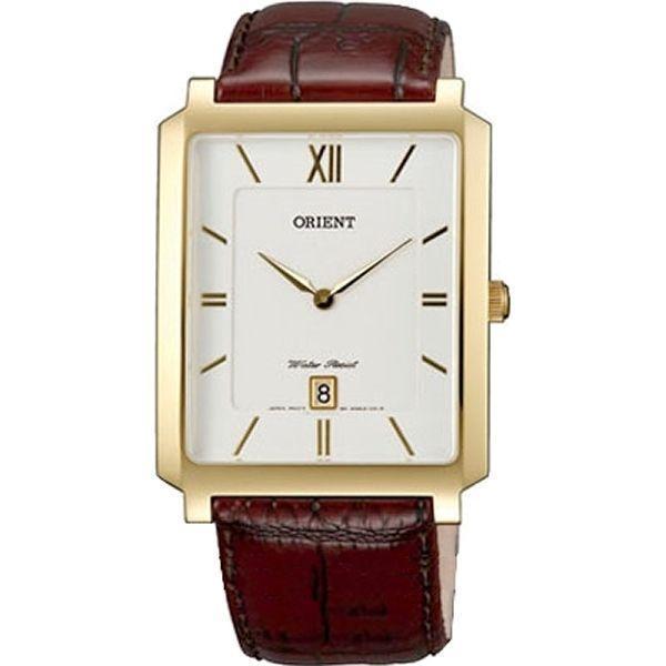 Orient Orient GWAA003W (FGWAA003W)  FGWAA003W  мужские часы белый циферблат, браслет кожа + текстиль — вид спереди