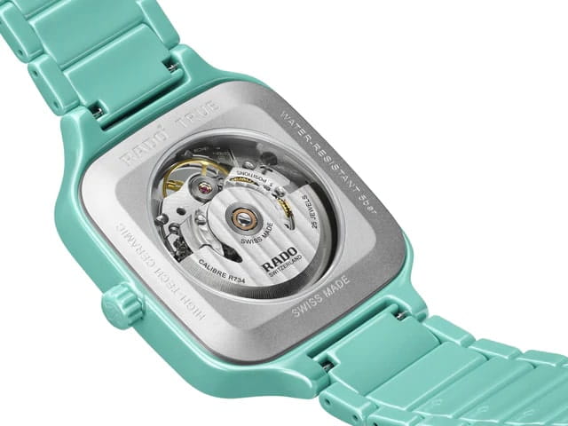 Rado Rado True Square Automatic Open Heart R27176712, true square швейцария мужские часы на браслете титан + высокотехнологичная плазменная керамика боковой вид