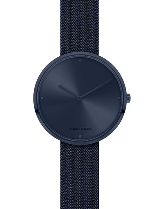 Jacques Lemans Jacques Lemans La Passion 1-2056P  1-2056P кварцевые женские часы синий циферблат, браслет сталь с ip покрытием — вид спереди