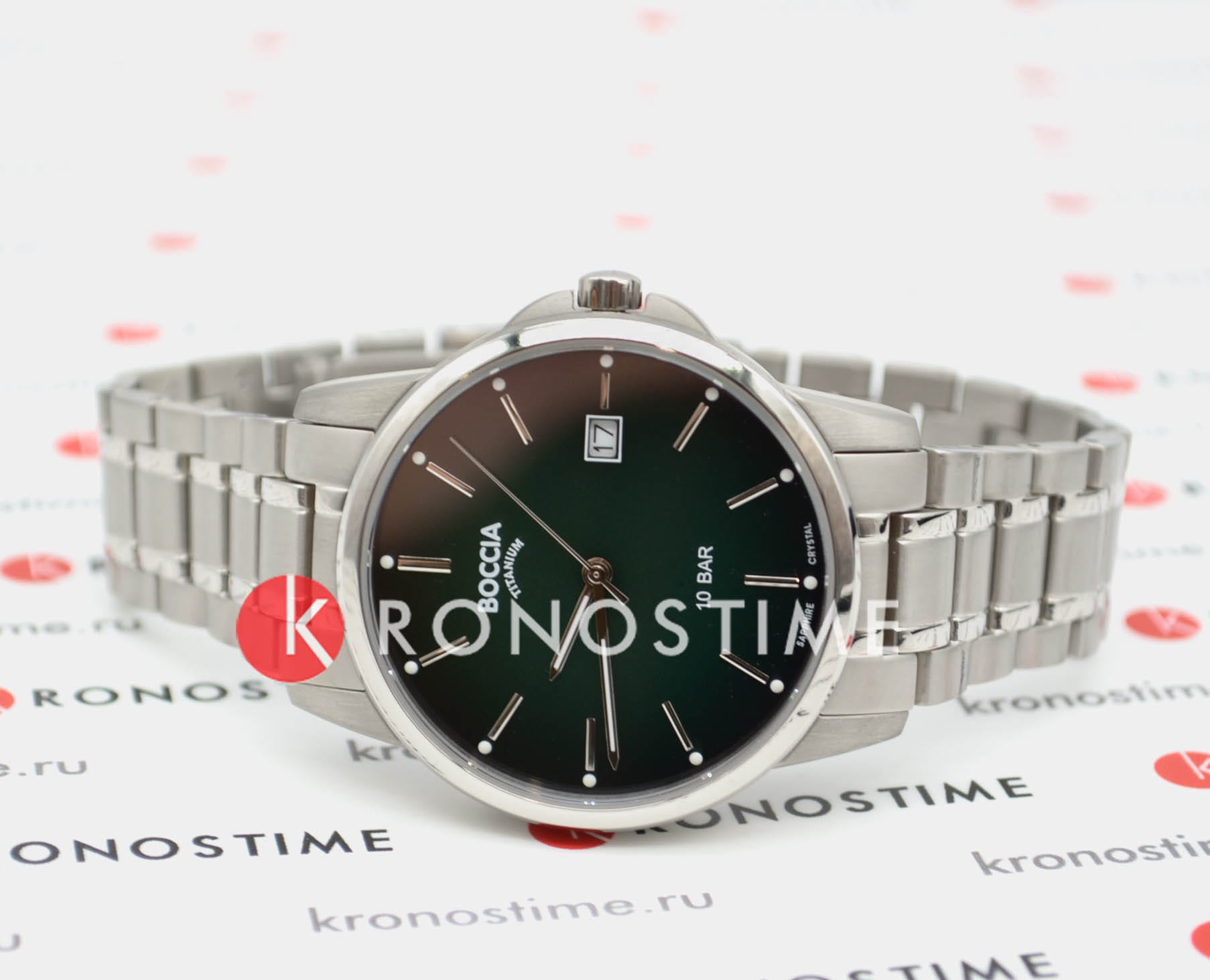 Boccia Titanium Boccia Titanium Circle-Oval 3633-05 кварцевые мужские часы часы крупный план зеленый циферблата