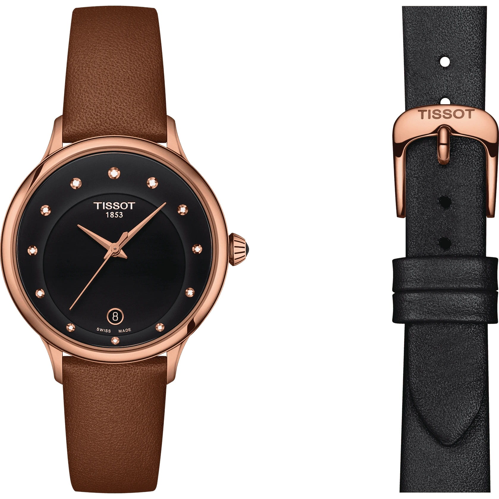 Tissot Tissot Odaci-T T133.210.36.056.00, t-lady швейцария женские часы на браслете кожаный боковой вид