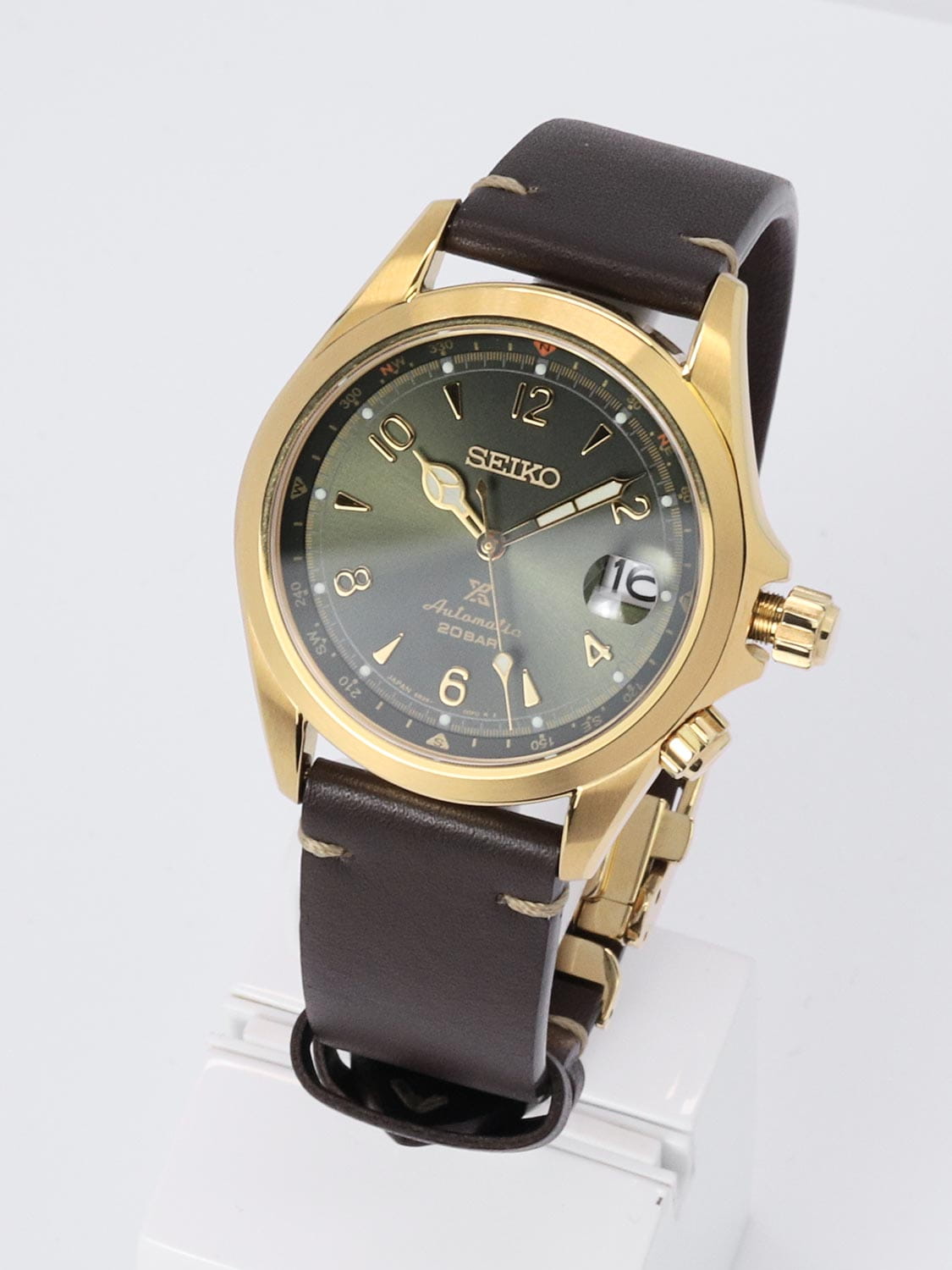 Seiko Seiko Prospex SPB210J1, prospex япония мужские часы на браслете кожаный боковой вид