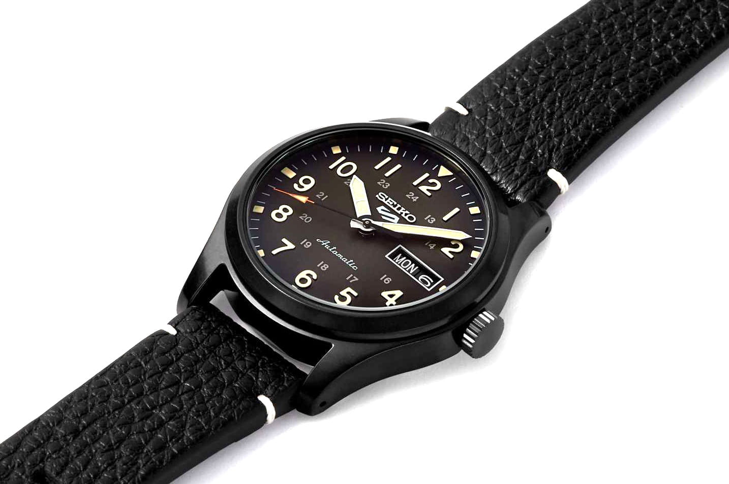 Seiko Seiko 5 Sports Field series SRPG41K1 механические мужские часы часы крупный план коричневый циферблата