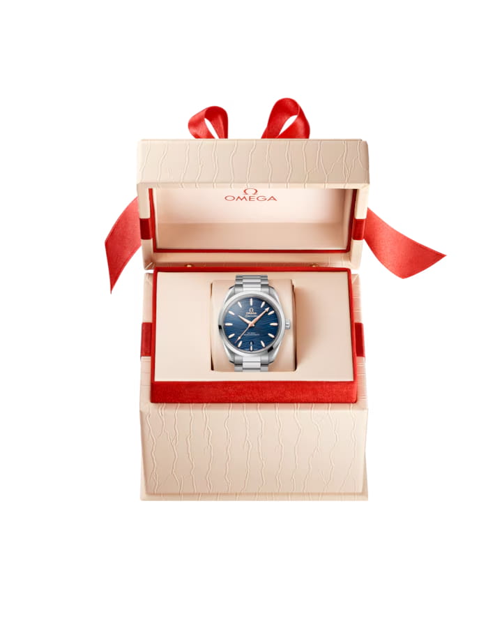 Omega Omega Seamaster Aqua Terra 220.10.38.20.03.002 мужские часы синий циферблат на запястье